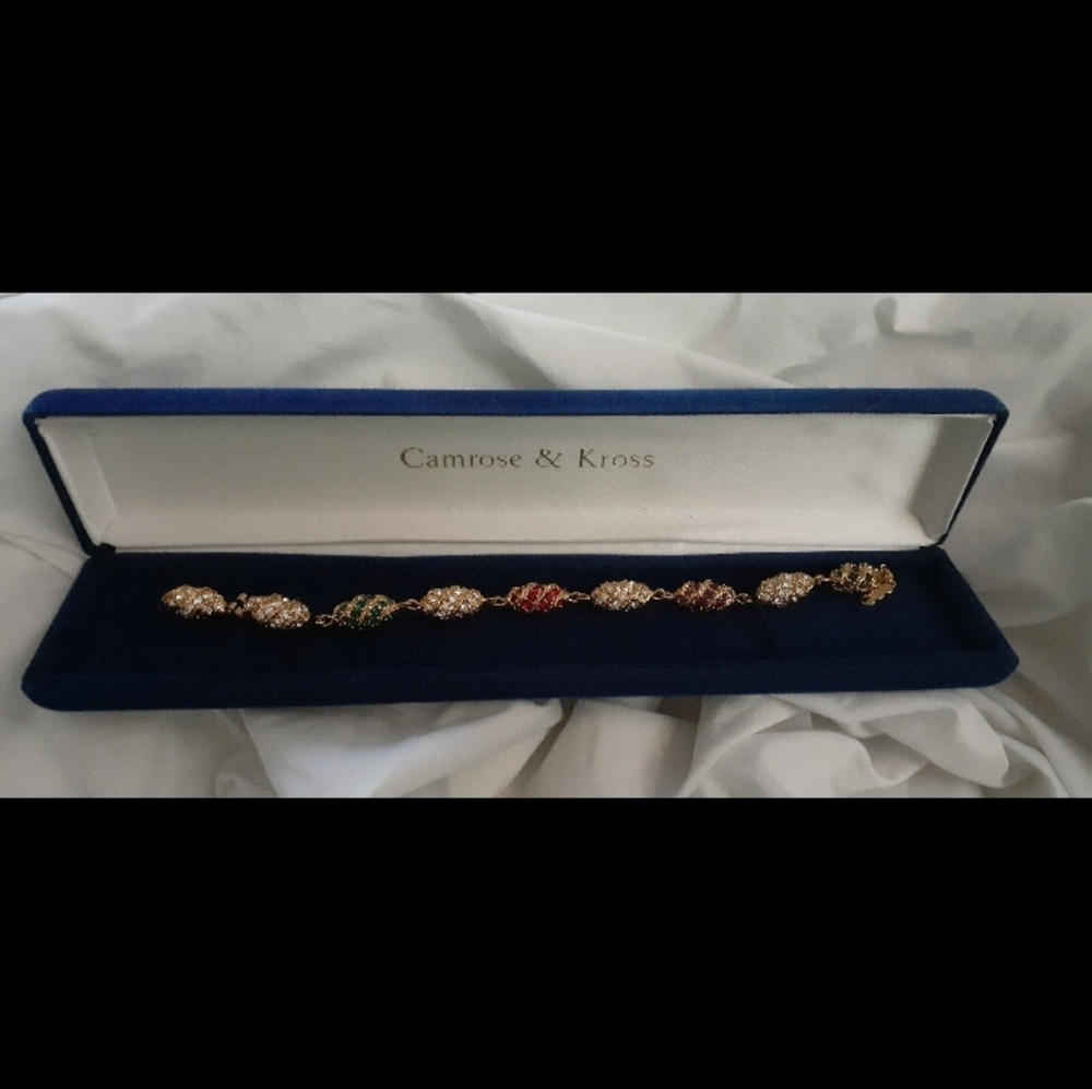 Vintage Camrose & Kross Jackie Kennedy Bracelet 7.5"/8.5"